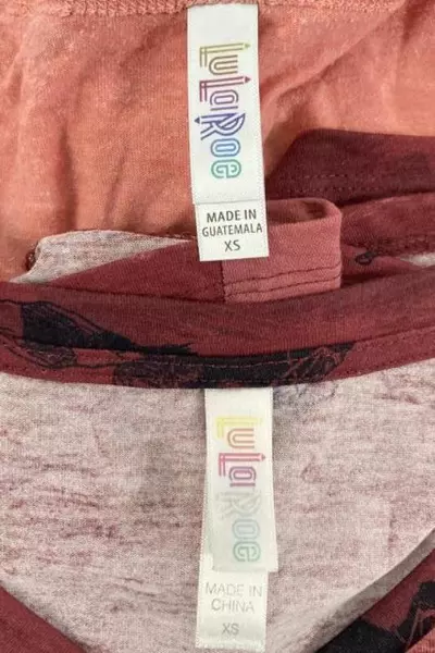 Lot of 2 LuLaRoe Irma Tops XS Coral Pink & Horse Print - Pre-owned