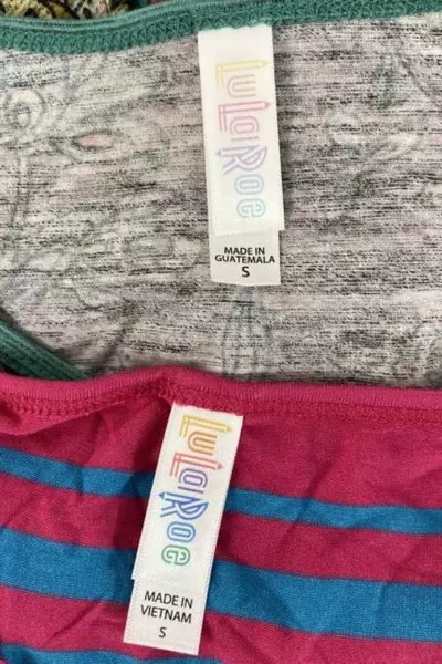 Lot of 2 LuLaRoe Women's Tops Size S Pink Blue Striped Floral Casual Wear