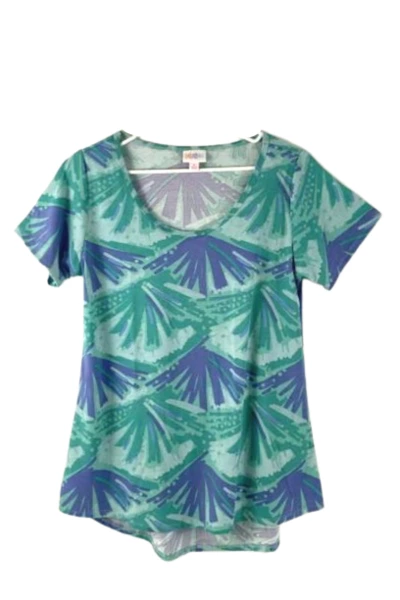 Lot of 2 LuLaRoe Irma Tops Shirts Sz Sm Short Sleeve Multicolor Geometric