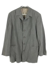 Fumagalli's Men's Gray Blazer Jacket Size 40R 3 Button Good Pre-Owned Condition