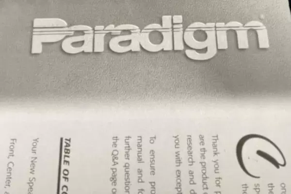 Paradigm OM100 Speaker Instruction Manual - Vintage - Good Condition