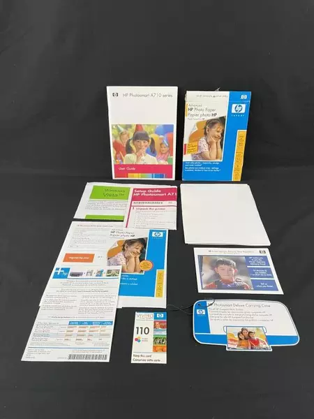 HP Photosmart A710 User Guide & Photo Paper Set - Good Condition