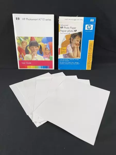 HP Photosmart A710 User Guide & Photo Paper Set - Good Condition