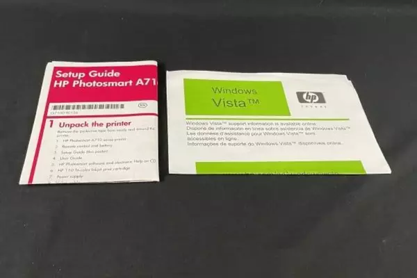 HP Photosmart A710 User Guide & Photo Paper Set - Good Condition