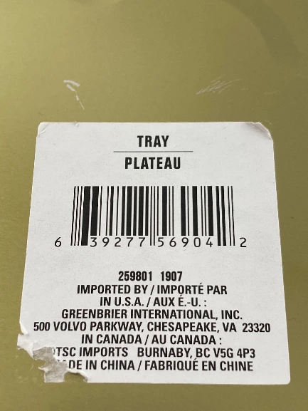 Greenbriar International Santa Christmas Tin Serving Tray 10" Diameter