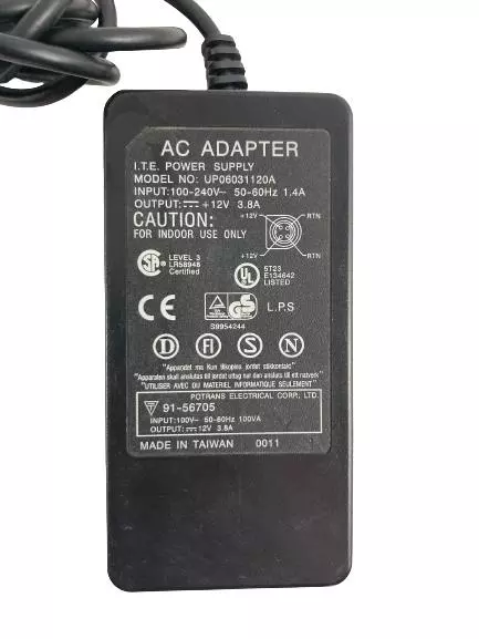 Potrans Electric AC Adapter UP06031120A 100-240V to 12V Power Supply ITE Plug