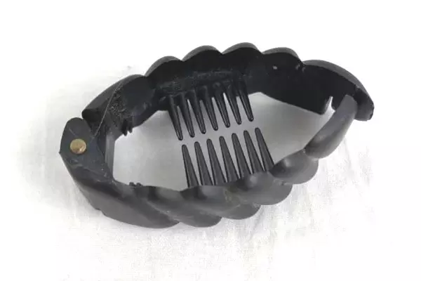 Lot of 6 Vintage Black & Blue Hair Clips Barrettes Retro Accessories