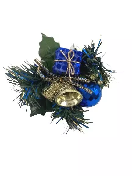 Lot of Christmas Pine Cone Decor Picks with Angels, Ornaments & Holly