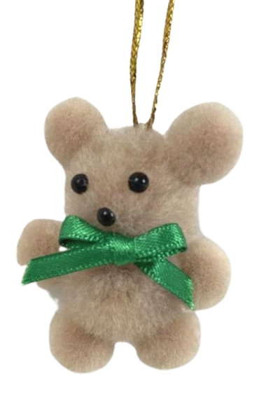 Lot of 2 Vintage Teddy Bear Ornaments & Alphabet Blocks for Christmas Decor