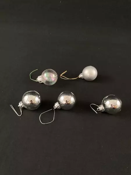 Lot of White & Gold Christmas Tree Ornaments - Holiday Decor Collection