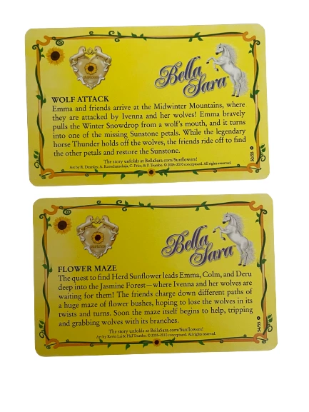 Lot of 5 Bella Sara Trading Cards - Wolf Attack, Family Reunion & More!