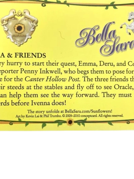 Bella Sara Emma & Friends S47/55 Trading Card Horse Canter Hallow Post