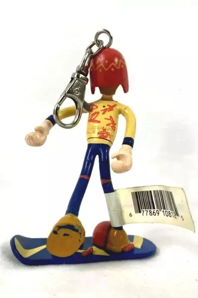 Kid Galaxy Bendable Snowboarder Stinkbug Keychain 4" Multicolor