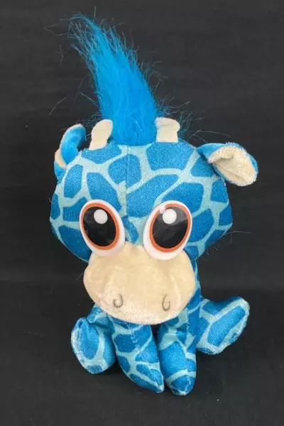 Ideal Toys Direct Blue Giraffe Plush Stuffed Animal 10" Good Condition