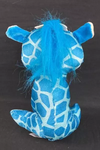 Ideal Toys Direct Blue Giraffe Plush Stuffed Animal 10" Good Condition
