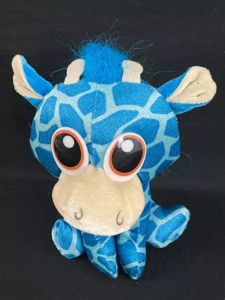 Ideal Toys Direct Blue Giraffe Plush Stuffed Animal 10" Good Condition