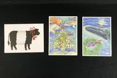 Lot of 3 Susan West Thomas Ocean-Themed Greeting Cards - Litho USA