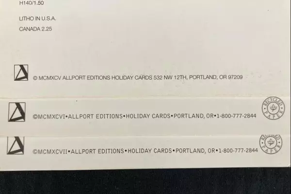 Lot of 3 Susan West Thomas Ocean-Themed Greeting Cards - Litho USA