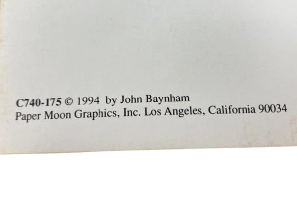 Paper Moon 1994 Santa Elf Holiday Card - "When I Think About You"