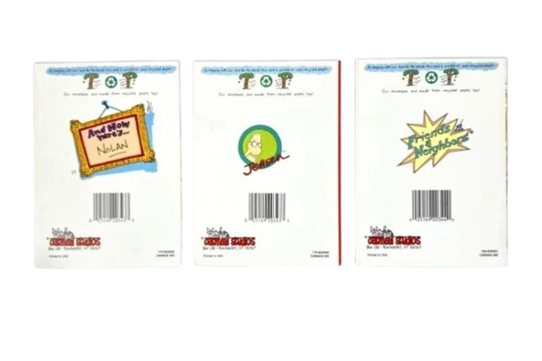 Lot of 3 Vintage Oatmeal Studios Christmas Cards with Fun Designs