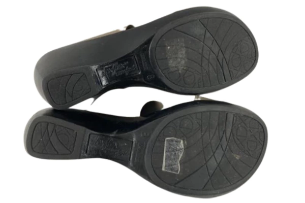 Dexflex Comfort Women's Size 8 Taupe Wedge Sandals Open Toe Studded Lot