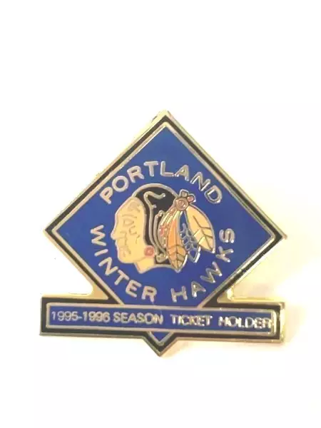 Lapel Pin WHL Portland Winterhawks Hockey 1995-96 Season Ticket Holder