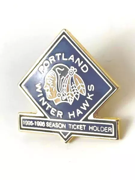 Lapel Pin WHL Portland Winterhawks Hockey 1995-96 Season Ticket Holder