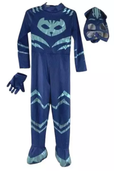 PJ Masks Frog Box Blue Catboy Halloween Costume Toddler 2T 4T Mask And 1 Glove