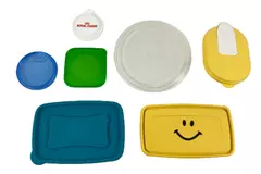 Lot of 7 Mixed Plastic Food Storage Container Lids - Replacement Parts