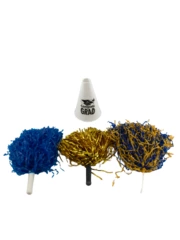 Congrats Grad Megaphone & 3 Pom Poms Graduation Accessories Set Lot