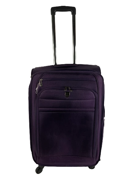 Lot of 2 TPRC Purple Roller Luggage Suitcases Pre-owned Good Condition