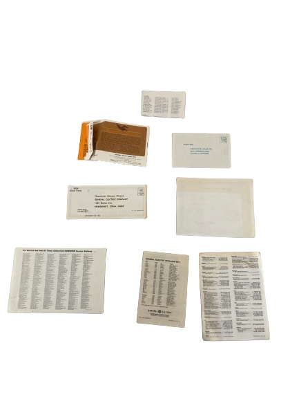 Lot of Vintage Electric Paper Collectibles & Registration Cards