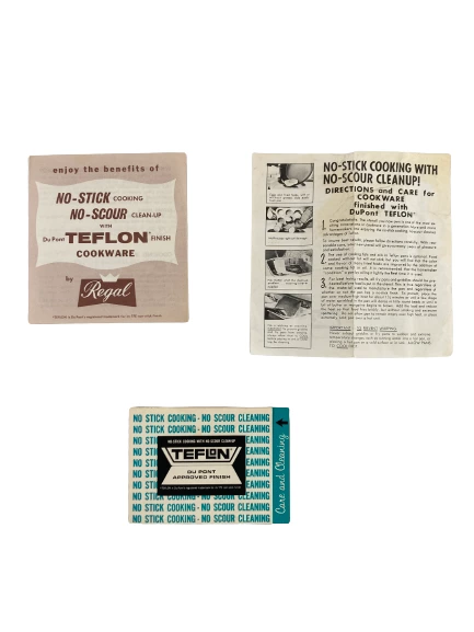 Lot of Vintage Du Pont Teflon Regal Cookware Instruction Sheets & Ads