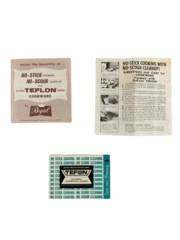 Lot of Vintage Du Pont Teflon Regal Cookware Instruction Sheets & Ads
