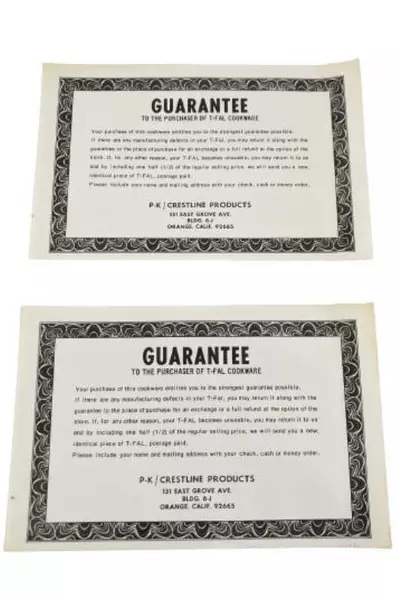 Lot of Vintage T-Fal Paper Tags & Ads - Good Pre-Owned Collectibles