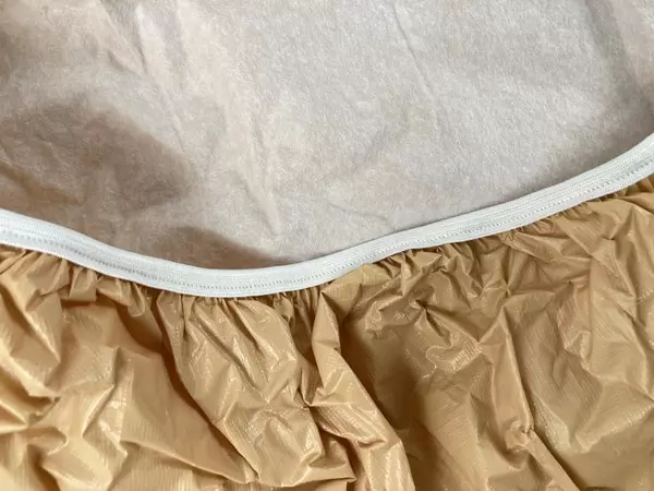 Vintage Beige Oval Vinyl Tablecloth with Elastic Band 48x36 Inch