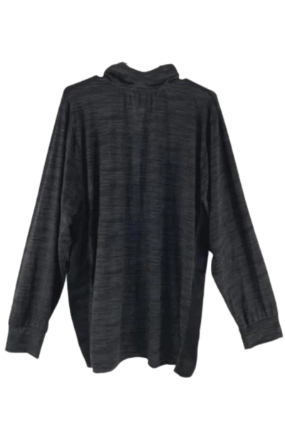 Game Time Women's 2X Black Heather Athletic Jacket Long Sleeve with Pockets