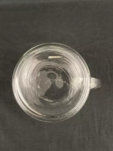 Italglass Mouth Blown Glass Souffle Bouche Creamer Pitcher With Handle