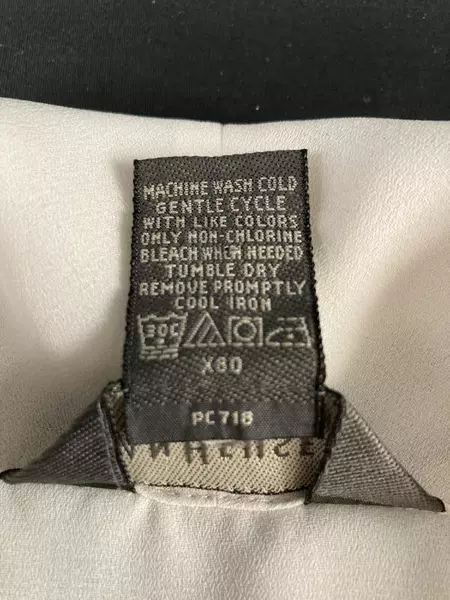 Vintage Van Heusen Women's Cream Sheer Blouse S Long Sleeve, Stains