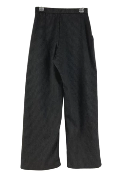 Piphany Women's Small Black White Pinstriped Pleated Pants Elastic Waist NWT