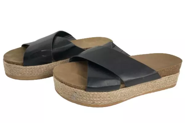 Women's Slip On Platform Espadrilles Sandals Euro Size 39 - Good Condition