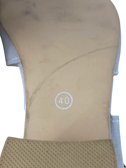 Taupe Euro Size 40 Block Heel Peep Toe Sandals for Women - Good Condition