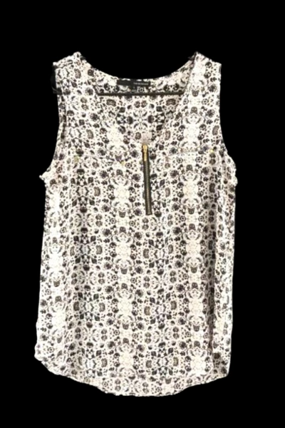 Harve Benard Women's Small Floral Chiffon Tunic Top - Good Condition