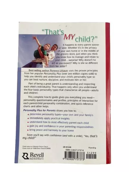 Personality Plus For Parents by Florence Littauer - Paperback Book