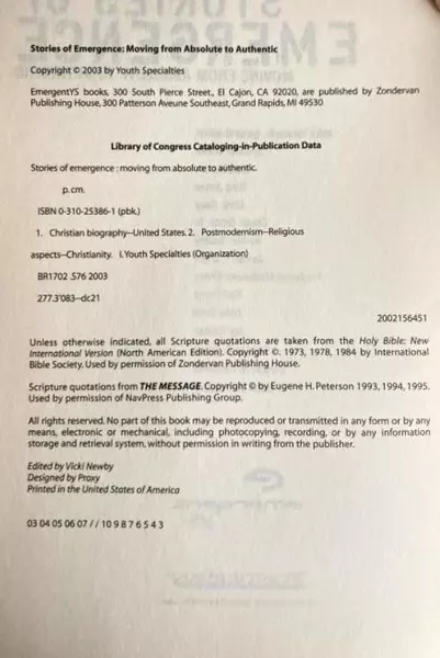 2003 Stories of Emergence Book by Various Artists - Good Condition