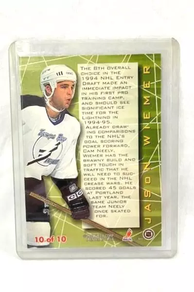 Lot of 1994-95 Fleer Ultra NHL Jason Wiemer Rookie Cards - Mint Condition