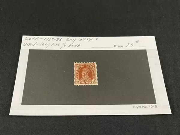India 1937-38 King George VI Used 1/2 Anna Postage Stamp Very Fine Collectible