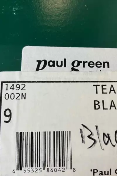 Vintage Paul Green Munchen Black Leather Heeled Booties Women's Size 9