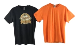 Lot of 2 Men's M T-Shirts Black Next Level & Orange Gildan Good Pre-Owned
