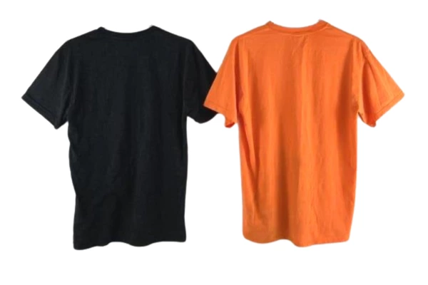Lot of 2 Men's M T-Shirts Black Next Level & Orange Gildan Good Pre-Owned